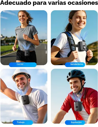 Vista 7 de JKBOOM - Ventilador de cintura portátil, ventilador portátil de alta velocidad de 9200 RPM, mini ventilador personal recargable para trabajo y al