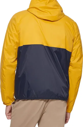 Vista 2 de Tommy Hilfiger - Chaqueta impermeable con capucha para hombre, ligera, para lluvia