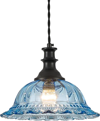 Vista 8 de HDDFL Lámpara colgante vintage moderna de vidrio verde con cable ajustable para isla de cocina, comedor, sala de estar, pasillo Verde y latón