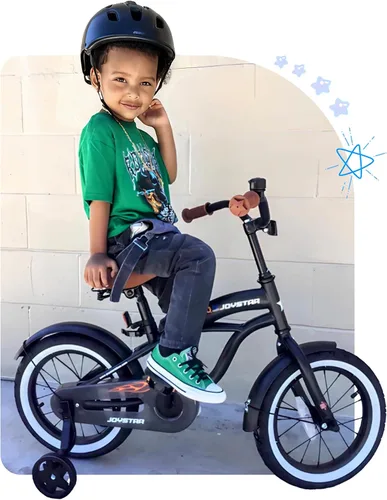 Vista 5 de JOYSTAR Bicicleta de crucero para niños de 12 pulgadas, 14 pulgadas, 16 Negro