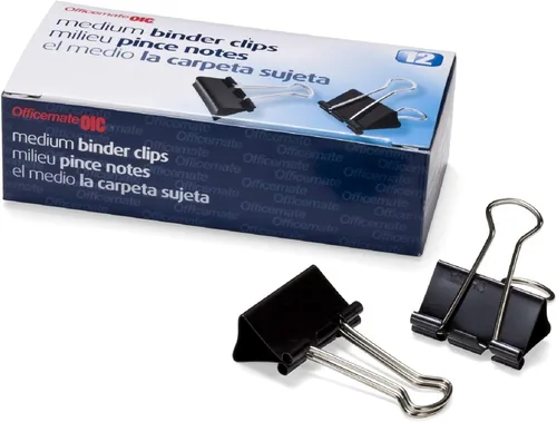 Vista 8 de Officemate Clips pequeños para carpeta, colores surtidos, 36 clips por tina (31028)