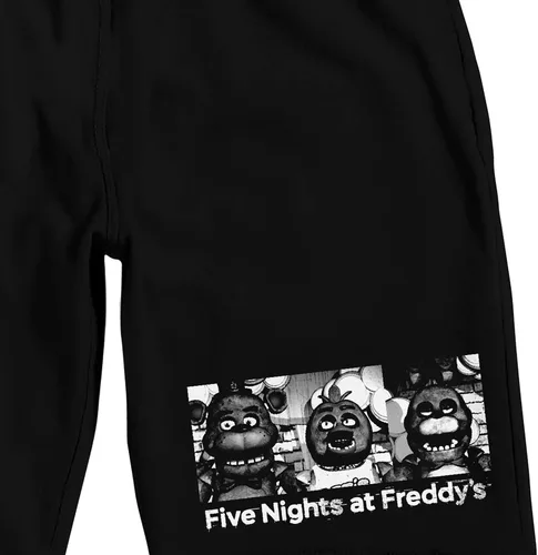 Vista 2 de Five Nights at Freddy's Scary Animatronics - Pantalones cortos de pijama para hombre, color negro