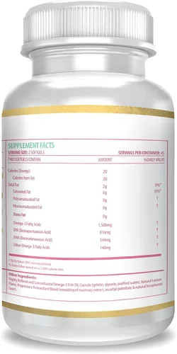 Vista 3 de ACTIF DHA prenatal completo con 1500 mg de omega-3, 100% DHA orgánico, EPA - Sin OMG, 90