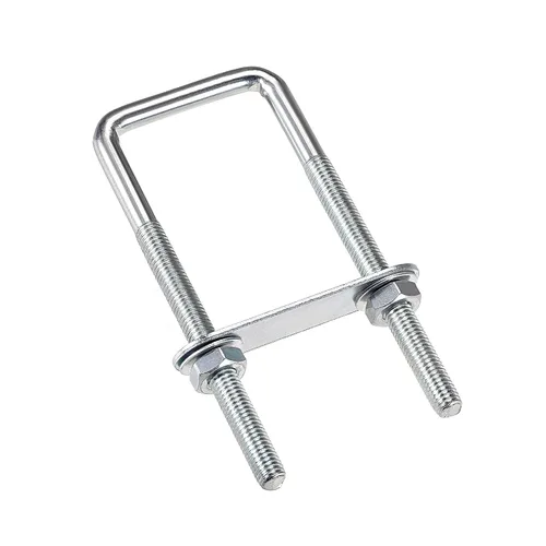 Vista 11 de uxcell Pernos cuadrados en U de 1 "(25 mm) de ancho interior de acero al carbono M8 con tuercas, placa de marco, arandelas redondas