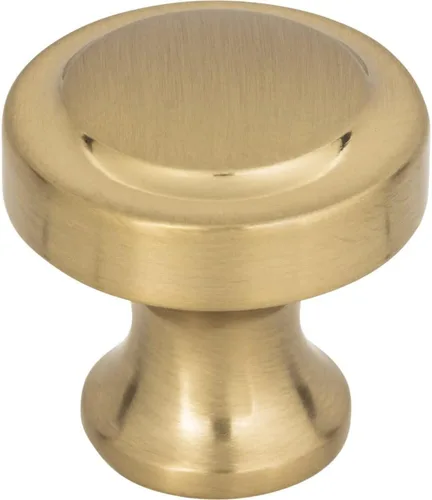 Vista 2 de Atlas Homewares Bradbury - Pomo redondo de latón cálido de 1 1/4" de diámetro