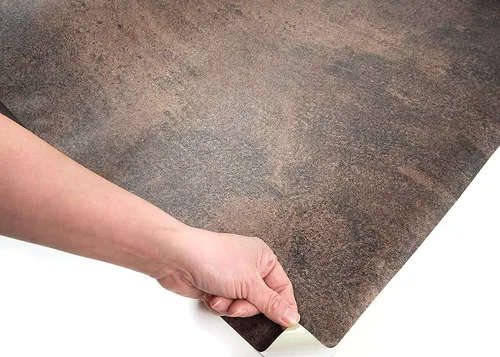 Vista 4 de ROSEROSA Película arquitectónica de metal sintético para despegar y pegar, película de vinilo autoadhesiva, envoltura de puerta, encimera, borde