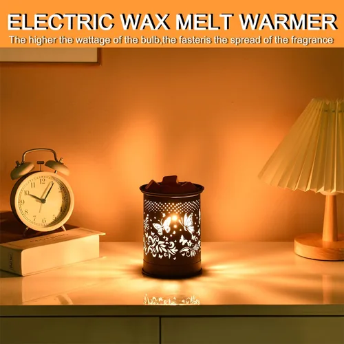 Vista 6 de kobodon Calentador de cera de metal, calentador de cera derretida, quemador de cera para velas, calentador de cera eléctrica para derretir velas