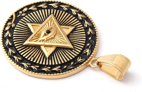 Vista 3 de Gungneer Magen David Star Necklace Stainless Steel Keel Chain Spiritual Jerusalem Symbol Jewish Jewelry Men Women