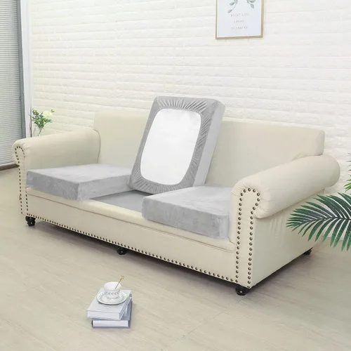 Vista 48 de Jonuiony Funda universal para sofá resistente al desgaste, fundas de terciopelo elástico para cojines separados para sofá, fundas de sofá