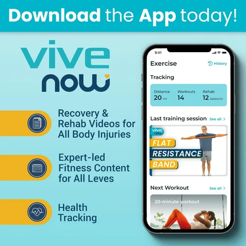 Vista 6 de Vive Resistance Bands for Working Out (5 Pack) - Exercise & Workout Resistance Kit - Stretch, Elastic Loop Bands for Physical Therapy, Pilates, Yoga