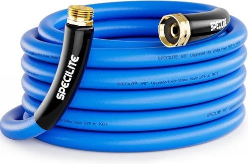 Vista 17 de SPECILITE Manguera de agua de jardín caliente/fría de 5 pies x 1 pulgada, -50 ℉ a 190 ℉, resistente, flexible, explosión de 605 psi, ligera, tubo