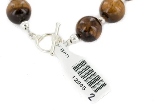Vista 4 de $80al por menor etiqueta auténtico Navajo fabricado por Adel Morgan ojo de tigre natural nativo americano pulsera