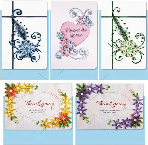 Vista 3 de JUYA Kit de fabricación de tarjetas de felicitación Quilling Mega Pack 10 Kits diferentes