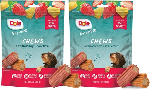 Vista 12 de Dole para Mascotas Masticables para Perros Recién Traídos, Golosinas para Perros Surtidas Sabor Plátano y Calabaza, 7oz Con Sabor de Verduras