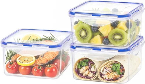 Vista 7 de KIGI Mini recipientes de plástico para almacenamiento de alimentos de 6 onzas con tapas herméticas y a prueba de fugas, ideales para almuerzo