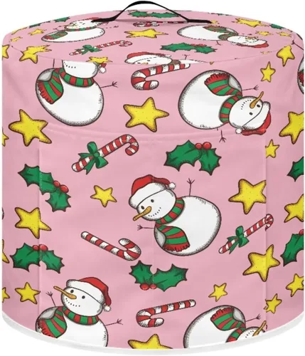 Vista 7 de Gomyblomy Funda para freidora de aire para árbol de Navidad, protector lavable para olla de arroz con asa y bolsillo, elegante y duradera, cubierta