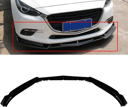 Vista 38 de SCITOO Alerón de borde de parachoques delantero mate negro para Ford Focus ST años 2013-2014 - Spoiler frontal de polipropileno