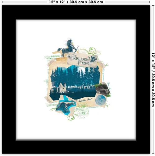 Vista 6 de Trends International Gallery Pops Harry Potter - Póster de pared de bosque prohibido, 12 x 12 pulgadas, versión enmarcada en negro Versión con marco