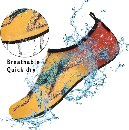 Vista 2 de Zapatos de agua para hombre y mujer de secado rápido para playa piscina natación buceo surf deportes acuáticos caminar yoga Mármol y negro