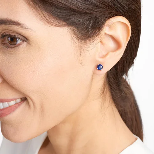Vista 16 de Amazon Essentials Aretes redondos de plata de ley con piedra natal (anteriormente colección Amazon)