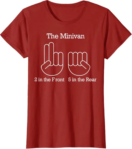 Vista 46 de The Minivan 2 In The Front 5 In The Rear Camiseta, Negro