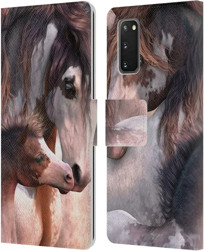 Vista 259 de Head Case Designs Officially Licensed Laurie Prindle A Morgan Christmas Western Stallion Leather Wallet Case Compatible with Samsung Galaxy A07 4G
