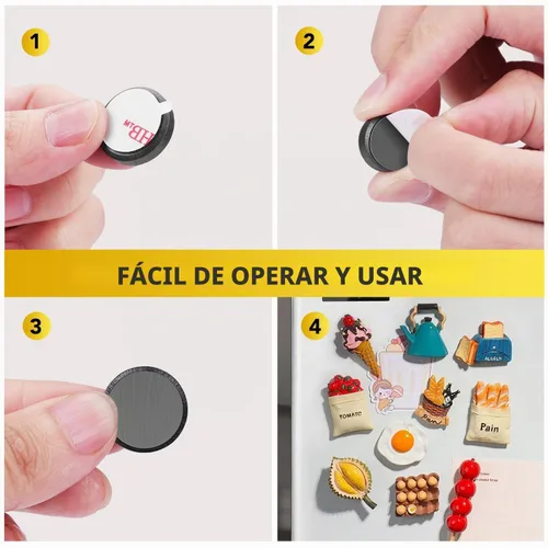 Vista 4 de DIYMAG Imanes adhesivos fuertes, 100 piezas de 0.47 x 0.12 pulgadas