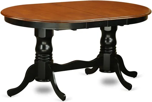 Vista 5 de East West Furniture PLKE5-BCH-LC - Juego de muebles de comedor de 5 piezas, incluye una mesa de cocina ovalada con hoja de mariposa y 4 sillas