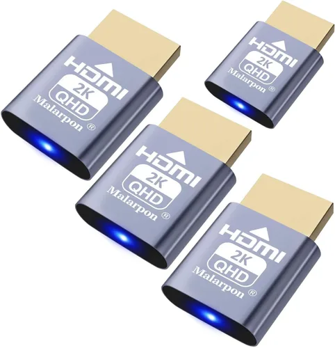 Vista 24 de Enchufe simulado HDMI compatible con pantalla sin cabeza emulador DDC EDID Headless Ghos con Windows Mac OSX Linux Ideal para aceleración