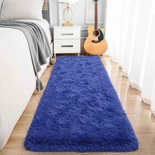 Vista 118 de Noahas Alfombras de Área Grandes y Esponjosas de 5x8 pies para Sala de Estar y Dormitorio, Alfombra Gruesa de Pelo Largo Beige y Blanca, Alfombra