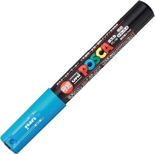 Vista 7 de Bolígrafo Uni Aqueous Uni Posuka ultradelgado azul PC1M.33 10 piezas