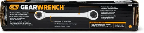 Vista 11 de GEARWRENCH Juego de llaves E-Torx de trinquete de caja doble de 4 piezas - 9224D, plata