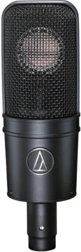 Vista 2 de Audio-Technica Micrófono de estudio AT4040 incluido con brazo de micrófono profesional + cable XLR de 20 pies + filtro de pantalla de viento + paño