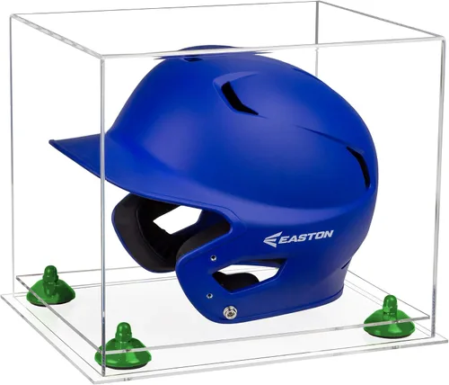 Vista 79 de Better Display Cases Vitrina acrílica para casco de bateo de béisbol con espejo, elevadores rosados, montaje en pared y base de espejo (V22/A012)