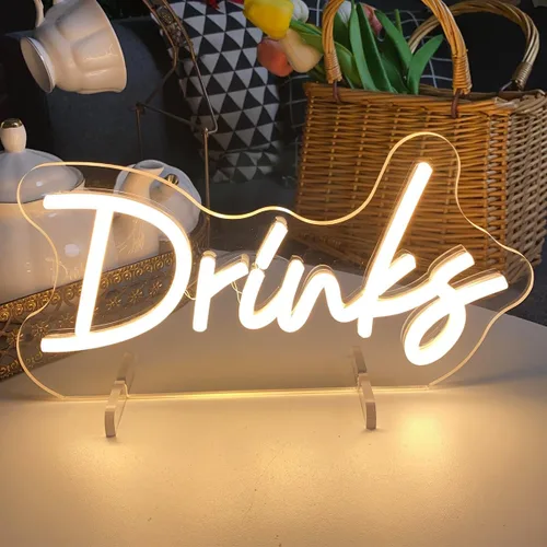 Vista 16 de Número de mesa de cumpleaños de un año de edad, lámpara de escritorio, luz nocturna, letra de boda, letrero de neón LED, decoración de mesa de boda