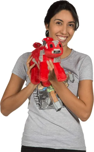 Vista 2 de JINX Minecraft Mooshroom Plush Stuffed Toy, Red, 9" Long
