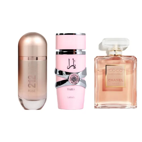 212VIPROSE+YARALATAFFA+COCOMADEMOISELLE de AROMA DE PRIMERA