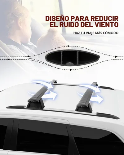 Vista 5 de Barras transversales Richeer para portaequipajes de techo de 300 libras para Grand Cherokee 2011-2021