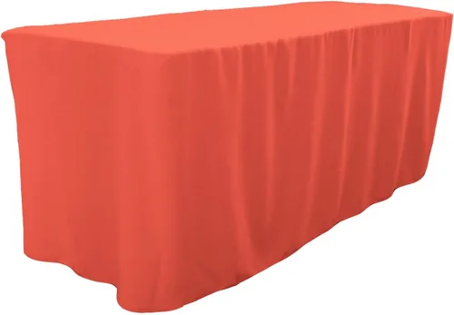 Vista 34 de LA Linen Mantel ajustable de popelina de poliéster, 96.2 in de largo x 30.0 in de ancho x 76.2