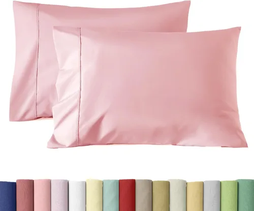 Vista 26 de WINLIFE Juego de 2 fundas de almohada de algodón 100%, tamaño estándar, de fibras largas, 20×26 pulgadas, fundas de almohada frescas, transpirables