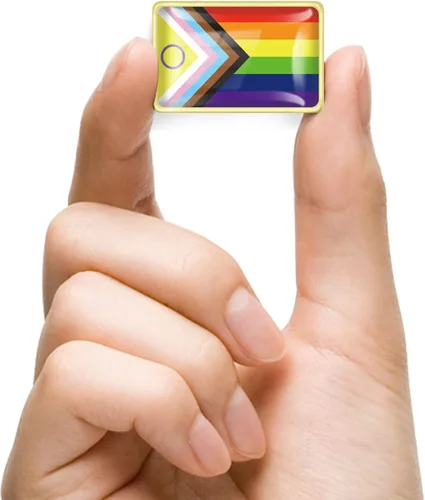 Vista 4 de 62050100200 pines de solapa de orgullo progresivo a granel, LGBT transgénero, arco iris, lesbiana, bisexual, gay, progresivo, broche para hombres