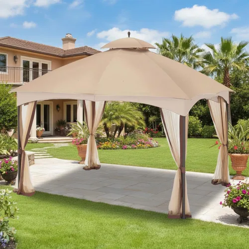 Vista 2 de Garden Winds Toldo de repuesto duradero 350 compatible con Massillon Biscayne de 10 x 12 pies modelo L-GZ933PST - Beige
