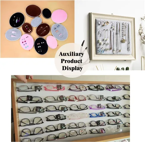 Vista 6 de 20 hojas de forro de terciopelo autoadhesivas, tela flocada para cajón de joyas, decoración de forro de caja de almacenamiento autoadhesiva (violeta)