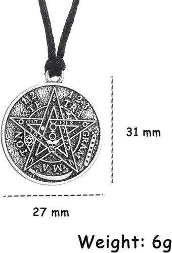 Vista 5 de STARCHENIE Nordic Viking Necklace Battle AxeTriple MoonOwl GoddessTetragrammaton Pentagram Pendant Talisman Amulet Jewelry