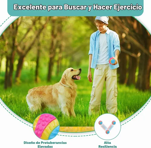 Vista 3 de Bola de juguete para perros Ethical Pets Sensory Ball, 2.5", Colores Variados