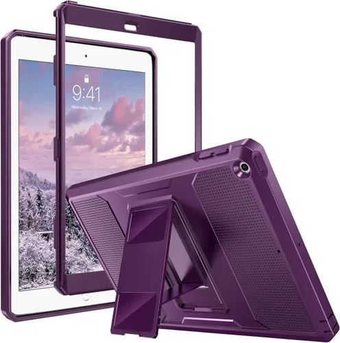 Vista 15 de MoKo Funda Compatible con iPad 9.7 de 2018/2017 6ª/5ª Generación - [Resistente] Funda Híbrida Protectora de Cuerpo Completo a Prueba de Golpes