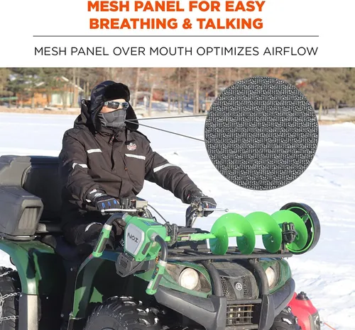 Vista 2 de ATEPA Pasamontañas de esquí, resistente al viento, transpirable, máscara facial para hombres y mujeres, motociclismo, ciclismo, correr, snowboard