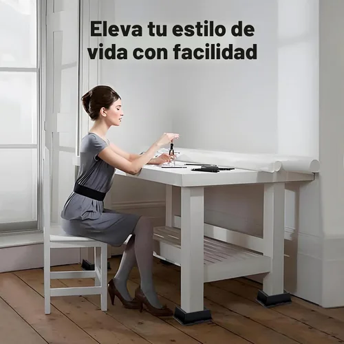 Vista 6 de ANNKUT Elevadores de cama de 2 pulgadas, resistentes, elevadores de sofá de gran tamaño, elevadores de muebles extra anchos para sofá, mesa