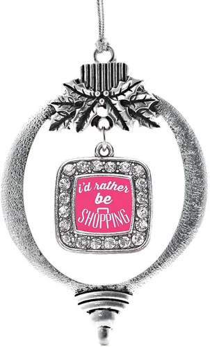 Vista 217 de Inspired Silver - Bon Voyage Cruise Ship Charm Ornamento – Adornos navideños cuadrados de plata con joyas de circonita cúbica