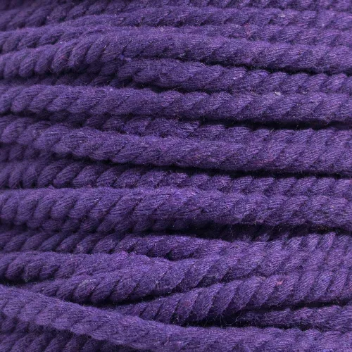 Vista 17 de Cuerda de algodón trenzado súper suave de 3 hebras (negro, 1 pulgada x 10 pies)